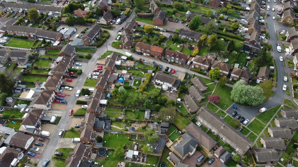 housing subdivision from an aerial view